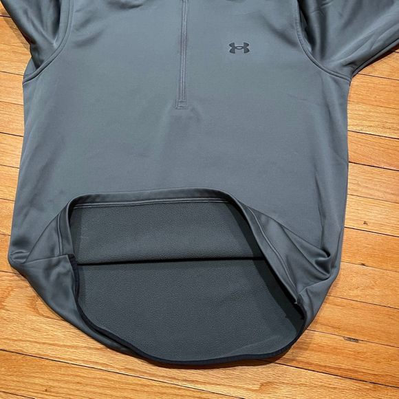 UNDER ARMOUR Coldgear Sweater Fleece 1/4 Zip Pullover Men's Size LARGE Gray EUC - Picture 8 of 10